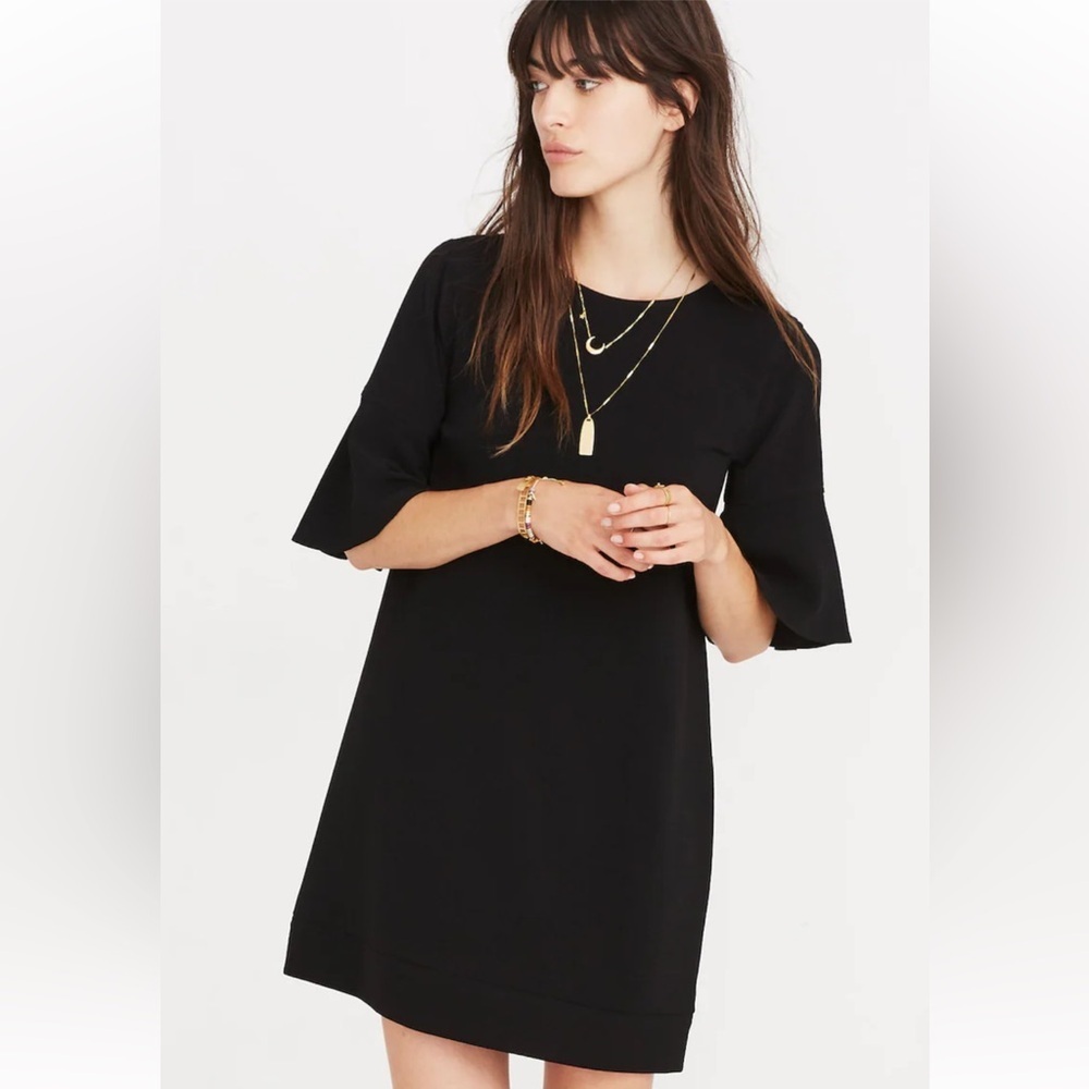 Madewell Flutter Sleeve Mini Dress LBD Small EUC